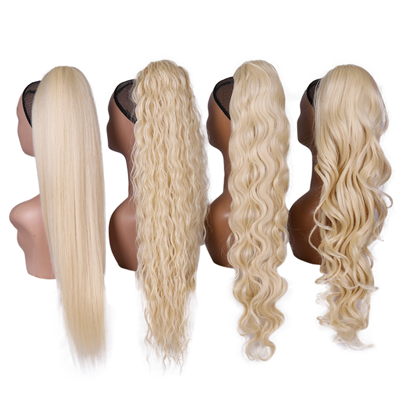 Braiding Hair Kanekalon - Cola de caballo sintética rubia, larga