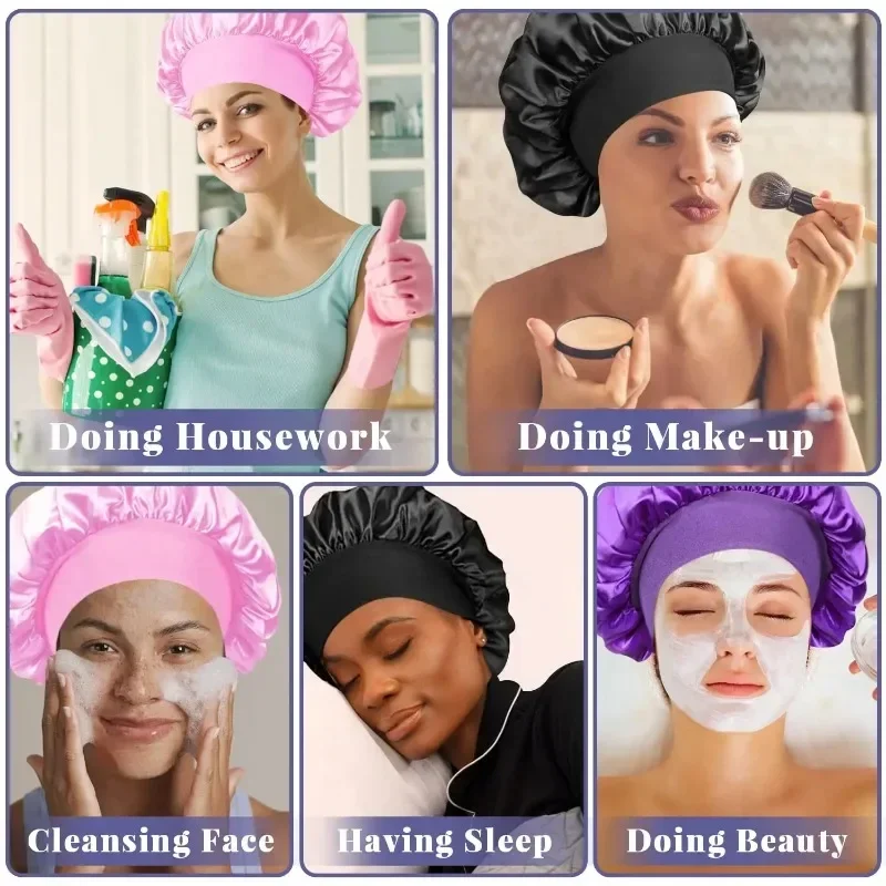 Hair Care Long Hair - Gorro de Dormir Grande de Satén