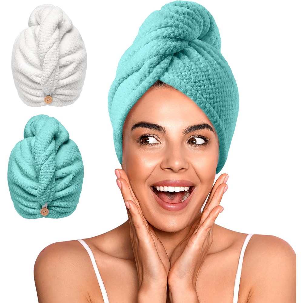 Paquete de 2 Toallas de Microf - Hair Turban Towel reseña y precio