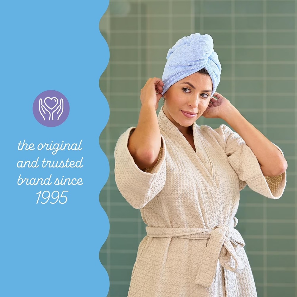 Toalla de microfibra azul pavo - Hair Turban Towel reseña y precio