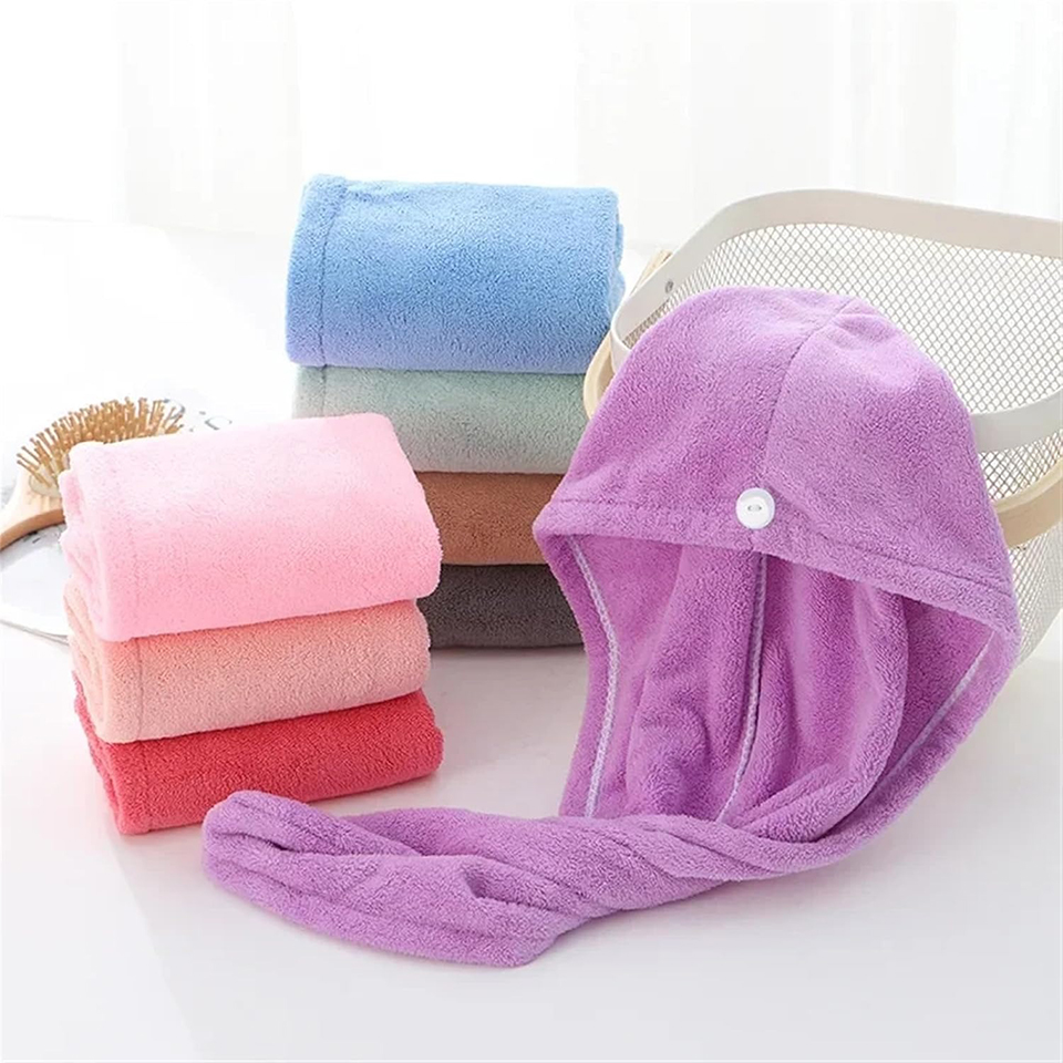 1 toalla de pelo de vellón cor - Hair Turban Towel reseña y precio