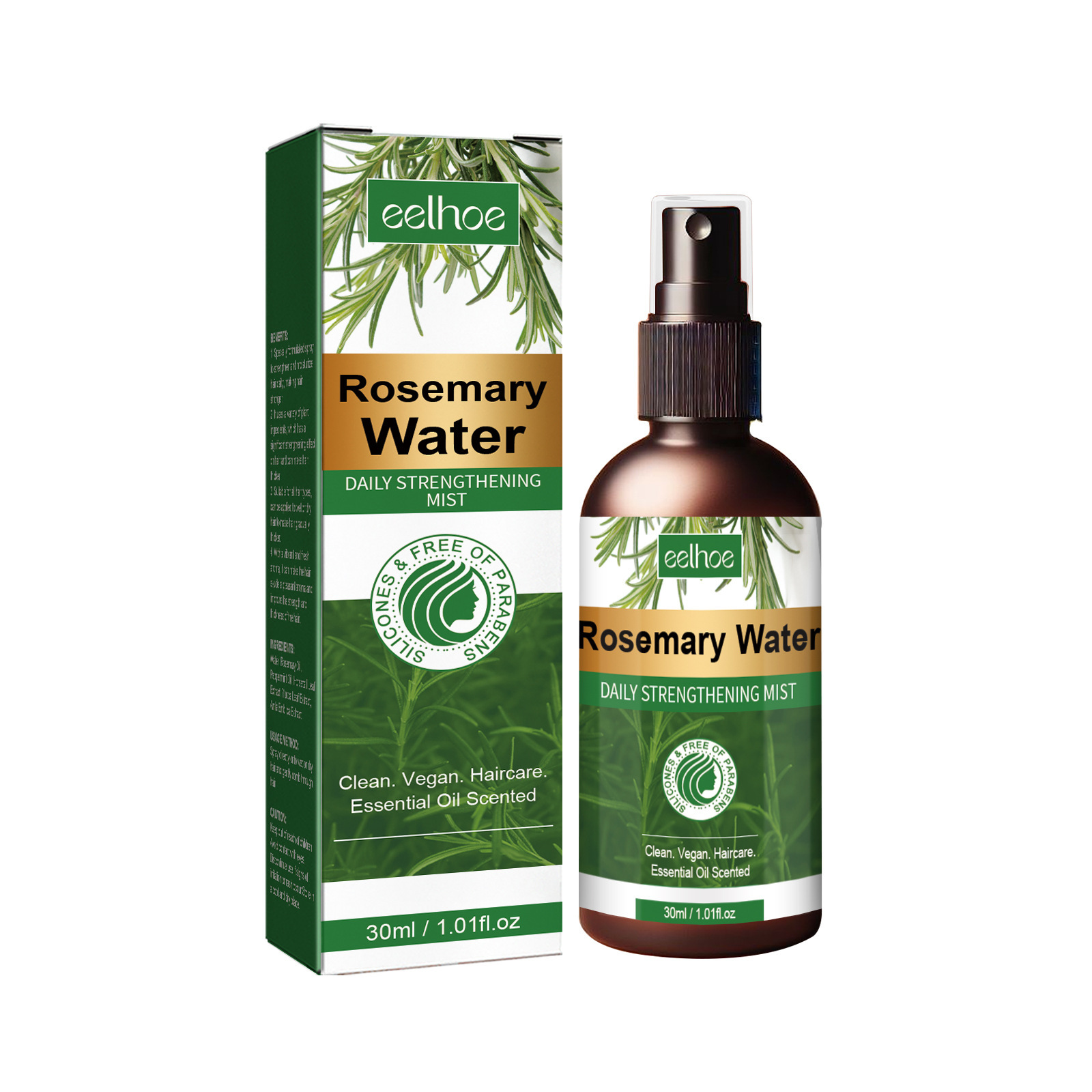 Spray de romero para el cabell - Hair Care Organic reseña y precio